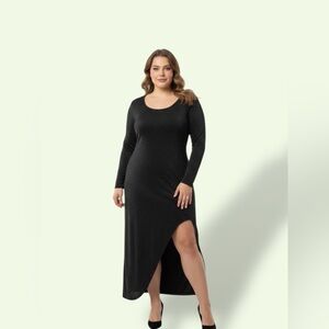 Elegant Black Long Sleeve Dress